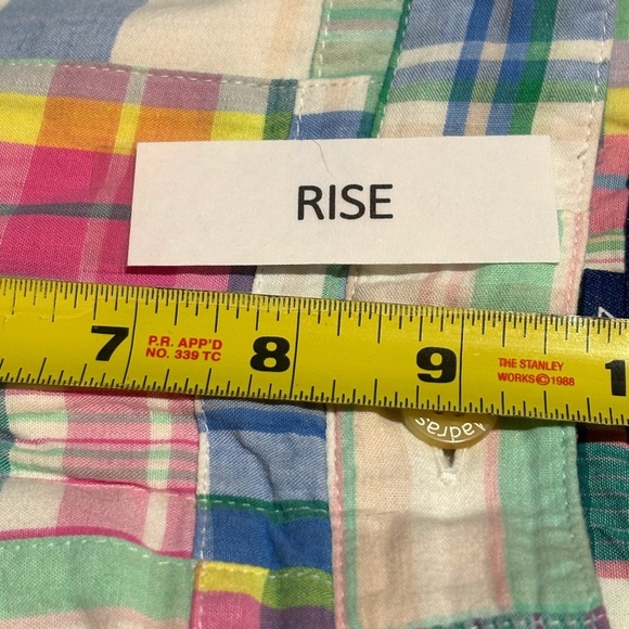 Cape Madras Cotton Patchwork Pastel Bermuda Shorts Women Sz 4 Preppy Lightweight - Picture 7 of 8